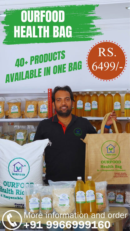 Our Food Monthly Health Bag – 42+ Essentials - Combo for 4 Members